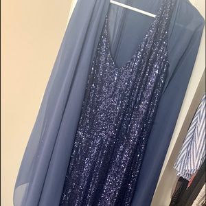 Sequined formal cocktail dress